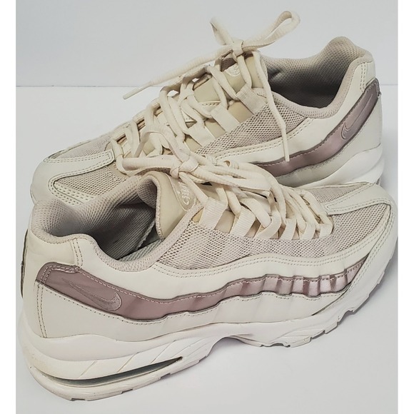 Nike Air Max 95 Climax 6Y/EUR38.5 Bone & Rose Gold Mesh Sneaker 310830-015 Shoes - Picture 3 of 11